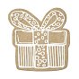 Рождественская тема крафт-бумага подарочные теги, бирки, с джутовым шпагатом, подарочная коробка