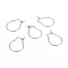 304 Stainless Steel Earring Findings, Kidney Ear Wire