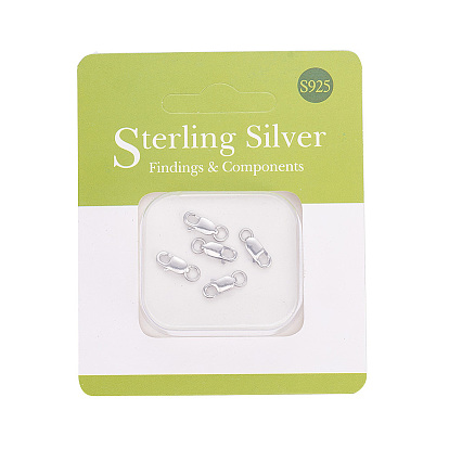 Platinum Plated 925 Sterling Silver Lobster Claw Clasps