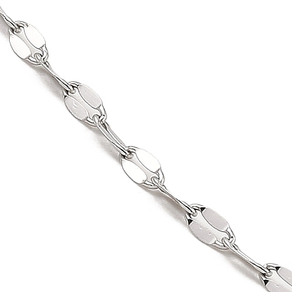 10Pcs 304 Stainless Steel Dapped Chain Necklaces Set