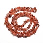 Hebras de perlas de chips naturales ágata roja al sur, 5~8x5~8 mm, agujero: 1 mm, alrededor de 31.5 pulgada