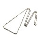 Fabrication de collier de chaîne de corde en acier inoxydable 304 à la mode, avec fermoir pince de homard, 28 pouces ~~30 pouces (711~~762mm)x3mm
