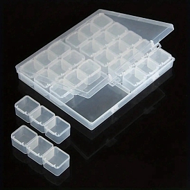 30 Slots Plastic Craft Organizer Case, Diamond Painting Storage Box Containers, Rectangle