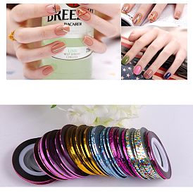 Self-adhesive Ultra Thin Laser Line Nail Stickers, For Nail Art Design