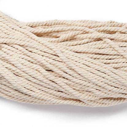 Macrame Cord, 3 Strands Twisted Macrame Cotton Cord, for Handmade Craft, Knitting, Wall Hanging Art, Gift Wrapping