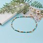 Natural Picture Jasper & Turquoise Beaded Necklaces, with Electroplated Non-magnetic Synthetic Hematite Beads, Natural Pearl Beads and 304 Stainless Steel Lobster Claw Clasps