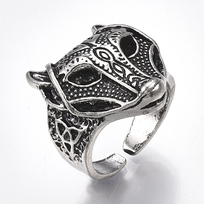 Alloy Cuff Finger Rings, Wide Band Rings, Fox