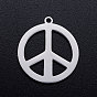 201 Stainless Steel Pendants, Peace Sign