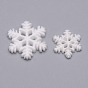Resin Cabochons, with Glitter Powder, Christmas, Snowflake