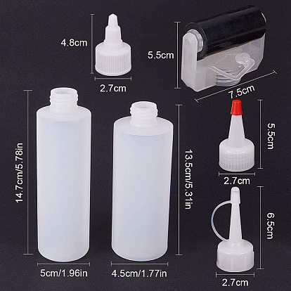 Пластиковый клей жидкий контейнер, диспенсер для бутылок и пластиковые бутылки с клеем