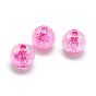 Crackle Style Acrylic Beads, AB Colour, Inside Color, Round