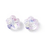 Imitation Austrian Crystal Beads, K9 Glass, Plum Blossom, Faceted