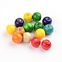 Natural Wood Beads, Round, Mixed Color