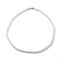 Glass Pearl Round Beaded Necklace for Women
