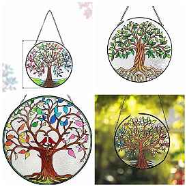 Acrylic Tree of Life Hanging Ornament, for Home Window Wall Home Decoration