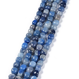 Natural Blue Aventurine Beads Strands, Nuggets Tumbled Stone