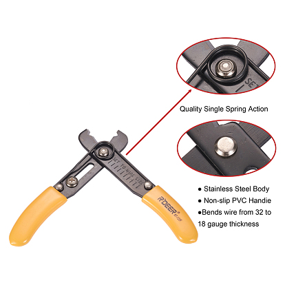 Iron Jewelry Pliers, Opening Clamping Chain Pliers, Bag Chain Repair Tool, with Random Color Plastic Handle Cover
