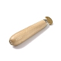 Wood Roller for Diamond Gemstone Setting, with Hal Round Brass Head, Jewelry Embedding Tool