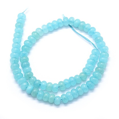 Natural Jade Beads Strands, Dyed, Rondelle