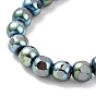 Electroplated Non-magnetic Synthetic Hematite Beads Strands, Faceted, Round