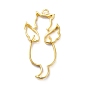 Pendentifs de lunette arrière en alliage de zinc, pour diy uv résine, une résine époxy, Bijoux à fleurs pressées, forme de chat ange