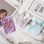 Hot Stamping Cardboard Paper Jewelry Display Cards, for Hanging Earring & Necklace, Rectangle