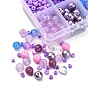Kit de recherche de fabrication de bijoux en perles de bricolage, y compris imitation pierre précieuse & craquelé & coeur & étoile & perles rondes en acrylique & verre