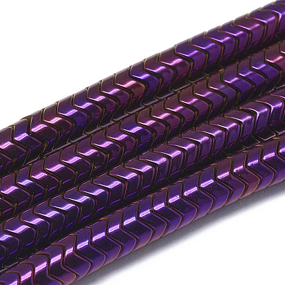 Electroplate Non-magnetic Synthetic Hematite Beads Strands, Twist