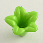 Opaque Acrylic Flower Bead Caps, 5-Petal, 18x12mm, Hole: 2mm, about 735pcs/500g