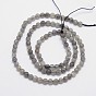 Faceted Round Natural Labradorite Bead Strands