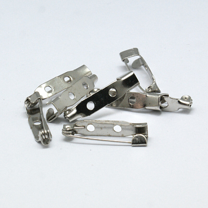 Iron Brooch Pin Back Safety Catch Bar Pins with 2-Hole
