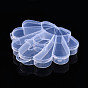 Rectangle Polypropylene(PP) Bead Storage Containers, with Hinged Lid and 9 Grids, for Jewelry Small Accessories, Shell