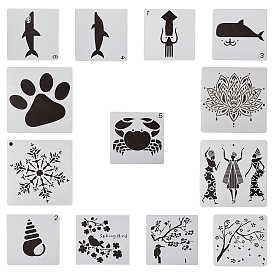 CRASPIRE Plastic Painting Stencils, Drawing Template, For DIY Scrapbooking