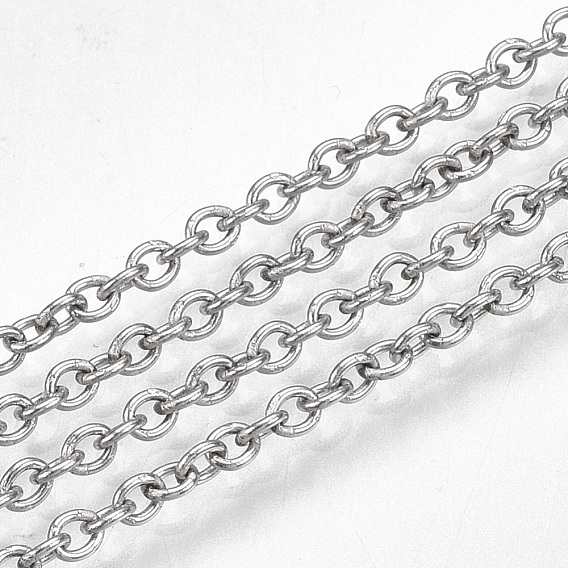 304 cadenas de cable de acero inoxidable, soldada, con carrete, oval