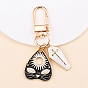 Alloy Enamel Pendant Keychain, for Bag Car Pendant, Golden