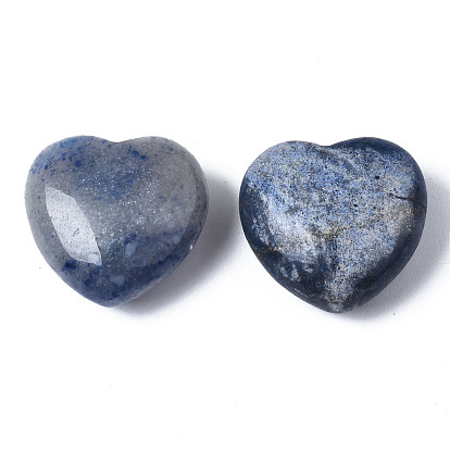 Piedra natural del amor del corazón de kyanita, piedra de palma de bolsillo para el equilibrio de reiki