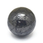 Natural Shungite Sphere Beads, No Hole Beads, Undrilled, Round Ball