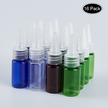 BENECREAT 10ml Plastic Squeeze Dispensing Bottles with white/transparent Cap Plastic Glue Bottles for Glue, Paint, DIY Craft, Art, Liquids