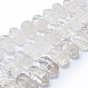 De perlas de cristal de cuarzo natural hebras, facetados, puntiaguda / bala de doble terminación