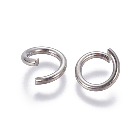 304 Stainless Steel Jump Ring, Open Jump Rings