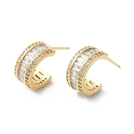 Boucles d'oreilles pendantes en forme de cœur avec zircone cubique transparente, bijoux en laiton pour femmes