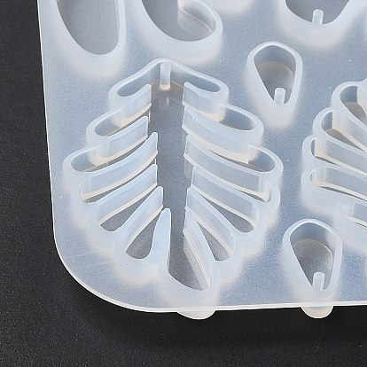 DIY Bohemian Style Irregualr Pendants Silicone Molds, Resin Casting Molds, for UV Resin, Epoxy Resin Jewelry Making, Arch/Leaf/Sea Grass