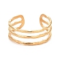 Ионное покрытие (ip) 304 тройное открытое манжетное кольцо из нержавеющей стали для женщин