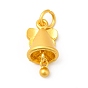 Rack Plating Alloy Pendants with Jump Ring, Bell Charms