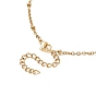 Collar con colgante de hoja trenzada de semillas japonesas miyuki con cadenas satelitales, oro 304 joyas de acero inoxidable para mujer.