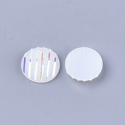 Resin Cabochons, Flat Round