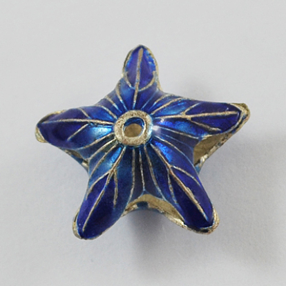 Cloisonne Beads, Star, 19x19x12mm, Hole: 2mm