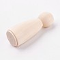 Unfinished Wood Female Peg Dolls People Bodies, for Kids Painting, DIY Crafts, Solid, Hard