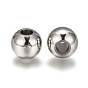 Smooth 304 Stainless Steel Beads, 12x10mm, Hole: 4mm
