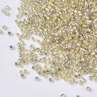 11/0 Grade A Glass Seed Beads, Cylinder, Uniform Seed Bead Size, Silver Lined